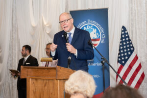 Paul Vallas at the AADC Feb. 12, 2023 Candidate's Forum and Brunch. Photo courtesy Ray Hanania