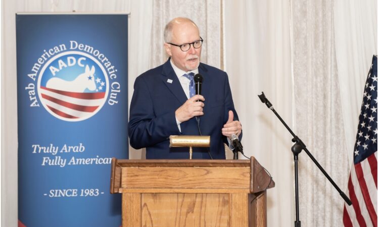 Paul Vallas at the Feb. 12, 2023 Candidate's Forum and Brunch. Photo courtesy of Ray Hanania