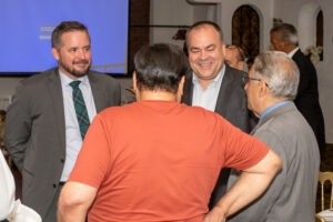 Nearly 100 people attended the event at Nikos Banquets in Bridgview on Thursday, May 11, Illinois where Cook County Assessor Fritz Kaegi described the property tax appeal process.